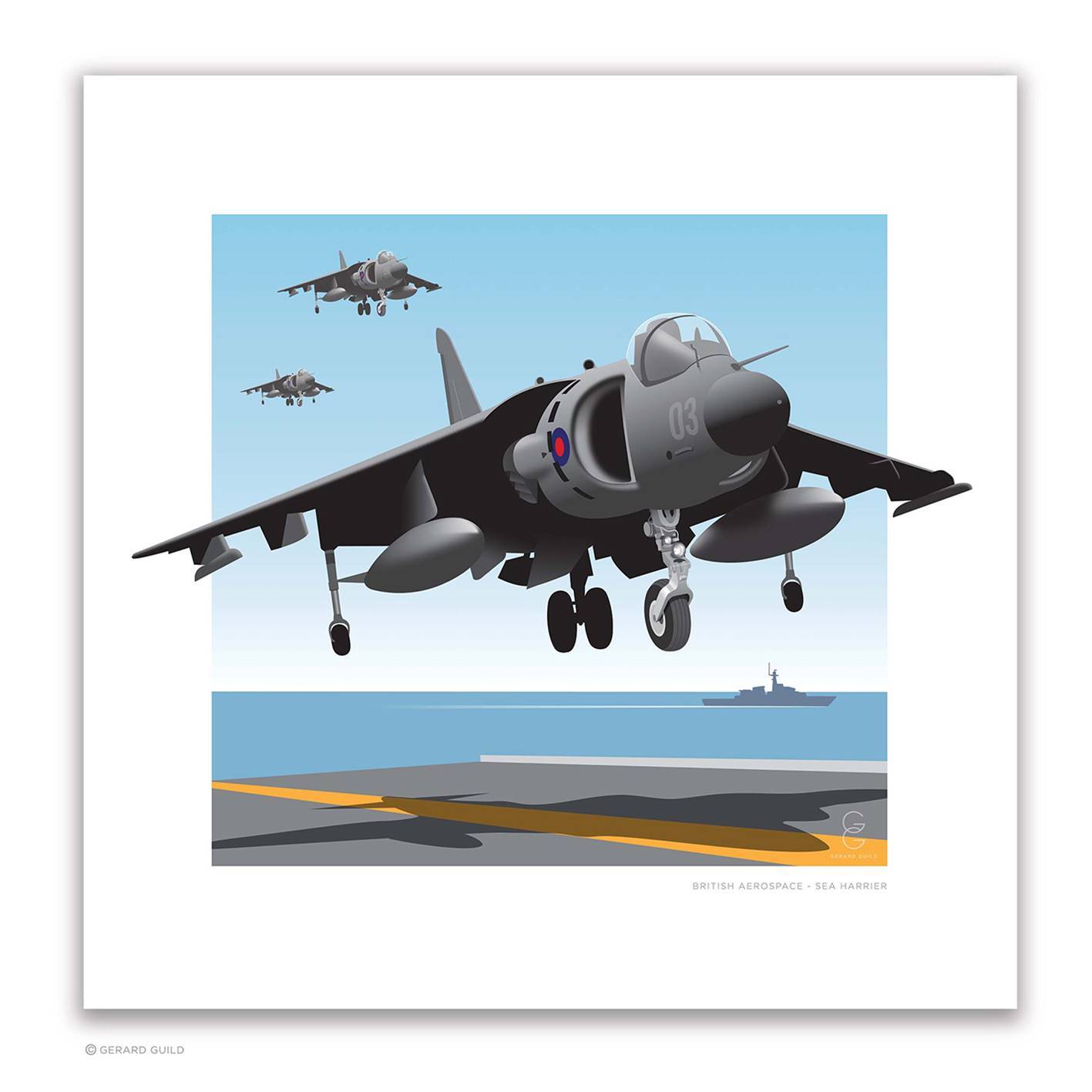 Harrier Landing Print